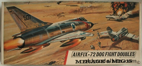 Airfix 1/72 Dog Fight Doubles Mirage III and Mig-15, D363F plastic model kit